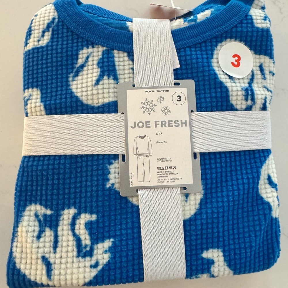 Never opened:Joe Fresh Blue and White Pajama Set